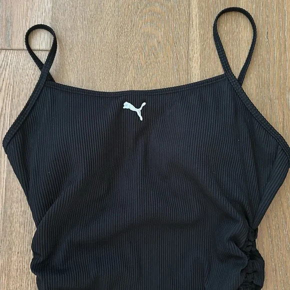 PUMA Black ribbed one piece swimsuit - Picture 2 of 6